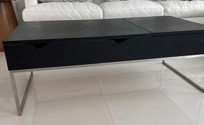 black table with drawers