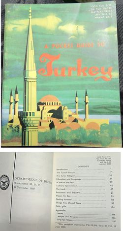 Book A Pocket Guide to TURKEY 1959