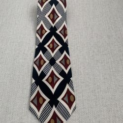 Men’s Martin Wong All Silk Geometric Patterned Tie 