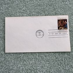 1971 First Day Of Issue Cover Featuring The 8¢ Christmas Stamp #1444