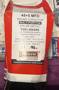 HVAC capacitor- Totaline 45+5 MFD