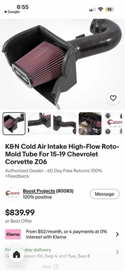 Corvette intake