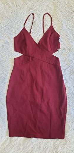 Burgundy red dress