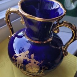 Antique Limoges France “Véritable Bleu de Four” Miniature Pitcher – 4”