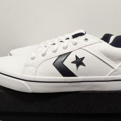 Converse El Distrito 2.0 Ox White Black Men's Size 12 167007F Low Top Shoe