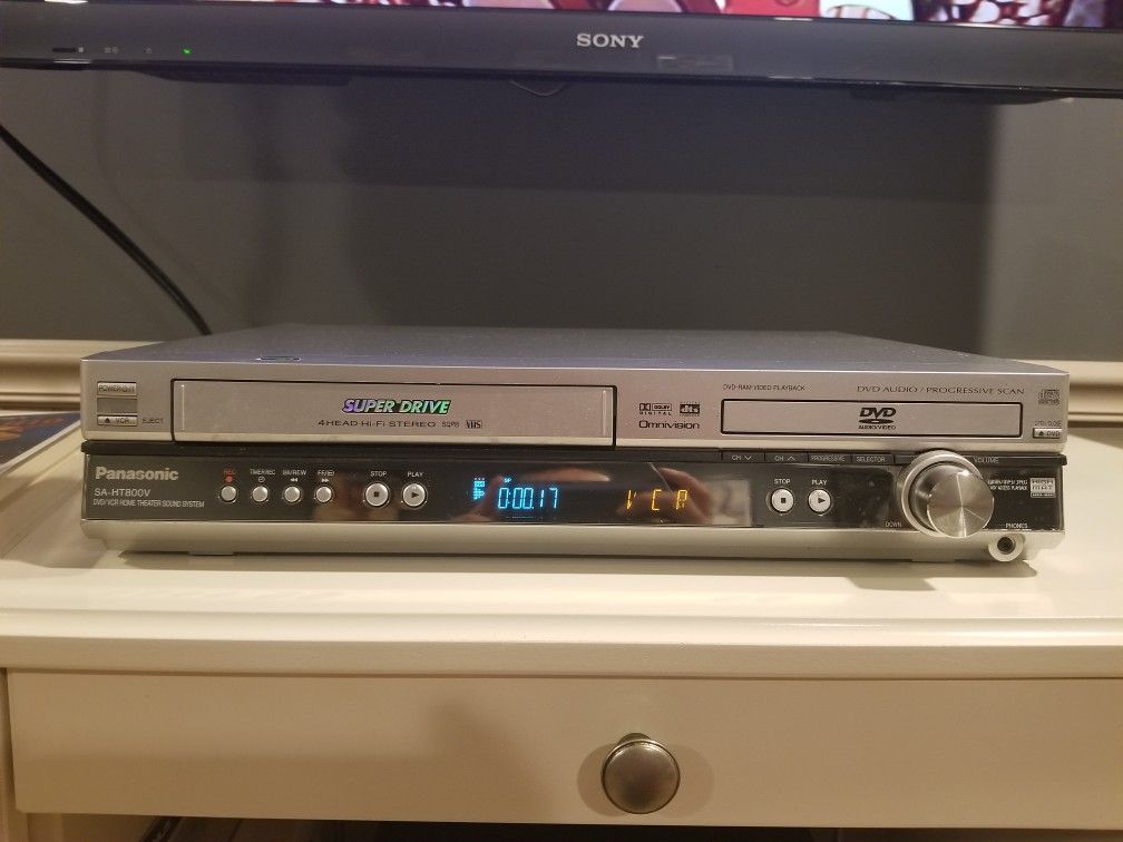 Panasonic SA-HT800V DVD/VHS Combo; Working - No Remote