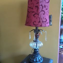 Beautiful Antique Crystal Lamp