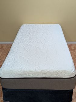 12" Twin XL Gel Memory Foam Mat,tress + Velvet Box Sprin,g Set. Free same-day delivery 🚚