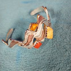 STERLING SILVER AND COPPER CUFF BRACELET