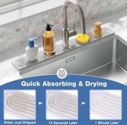 Silicone Kitchen Sink Faucet Drain Mat