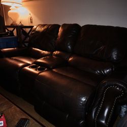 Brown Leather Motorized Recliners