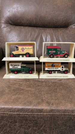 Vintage Beer Delivery Die cast Trucks (4) 
