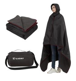 C-LIGHT Outdoor Hoodie Blanket Waterproof Windproof Camping