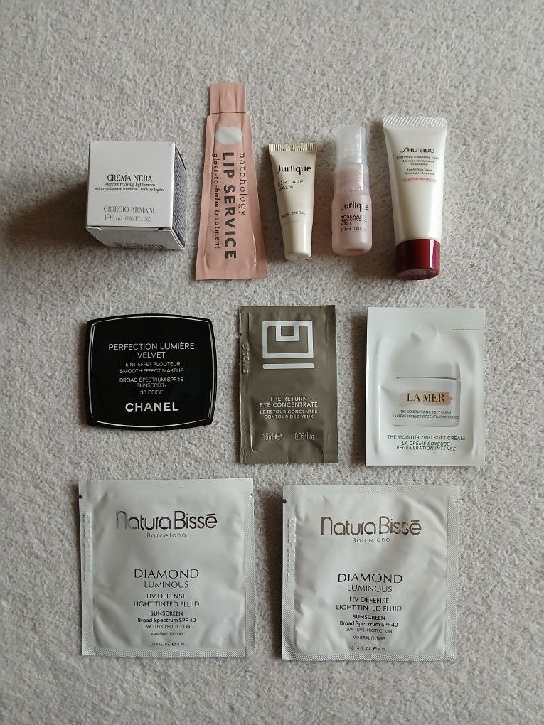 10 Pieces Chanel La Mer Jurlique Georgio Kimirica Shiseido The Turn Natura Bisse Patchology Lip