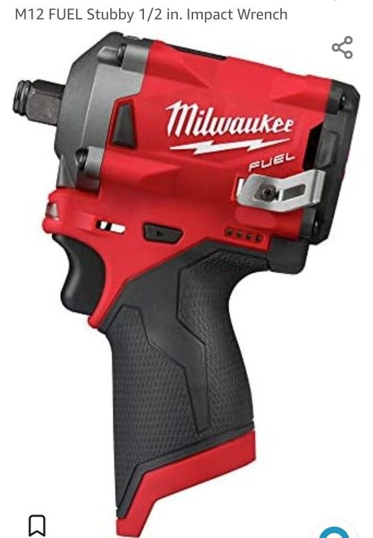 Milwaukee M12 1/2 Stubby Impact. Please don't ask for Cheaper. Tool Only