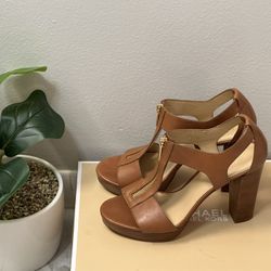 Michael kors brown heels sales