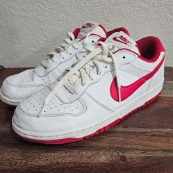 Men's 10½ Big Nike Low White Gym Red Sneakers