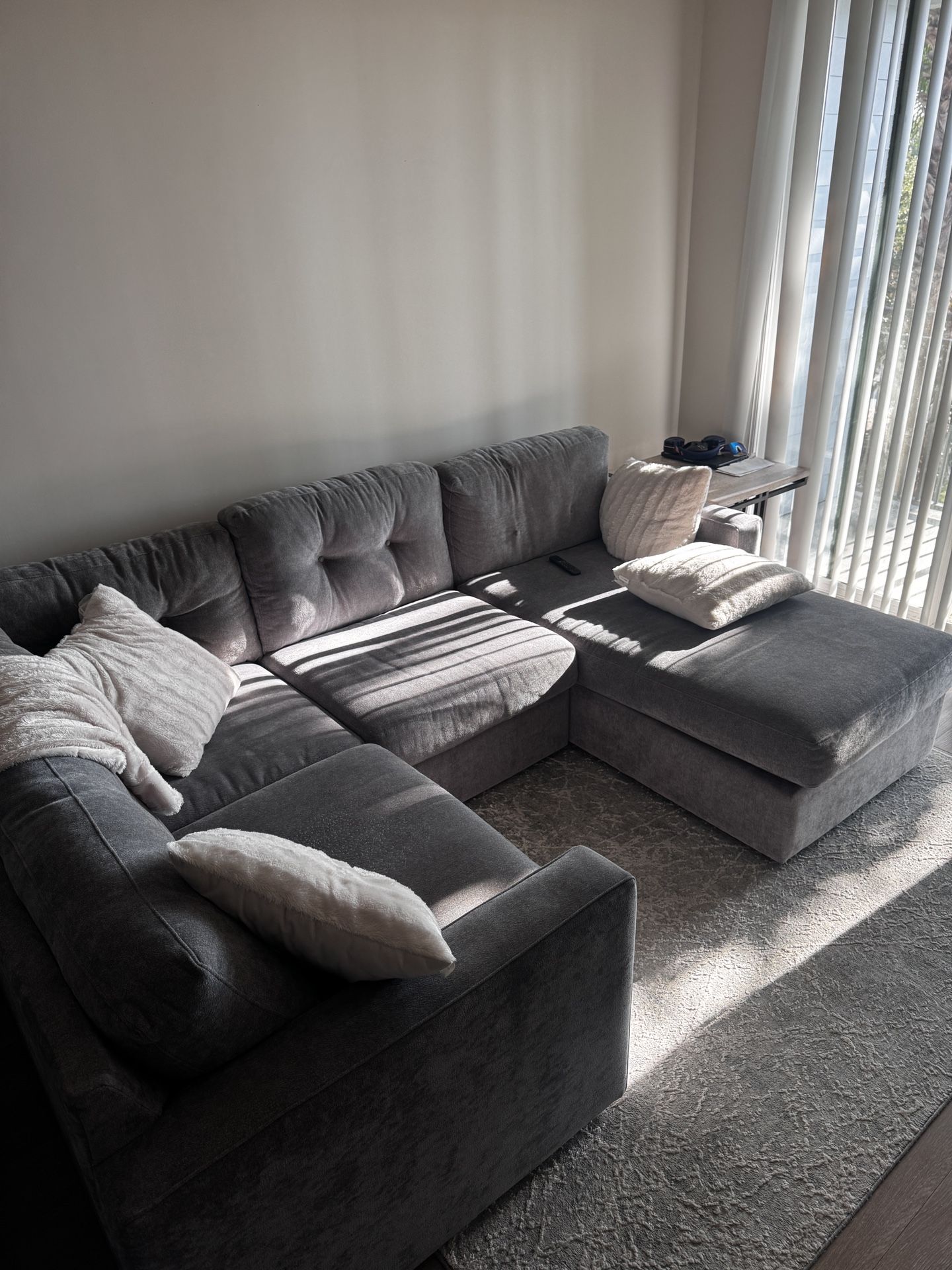Gray 4 Piece Modular Couch