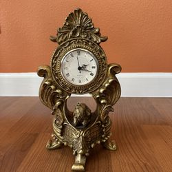 Pier 1Mantle Clock With Elephant Sculpture 