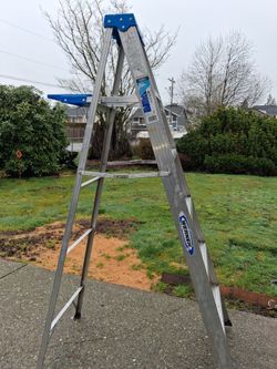 Werner 6 ft. Aluminum Stepladder - 250 lb. Capacity (Type I) - Heavy Duty