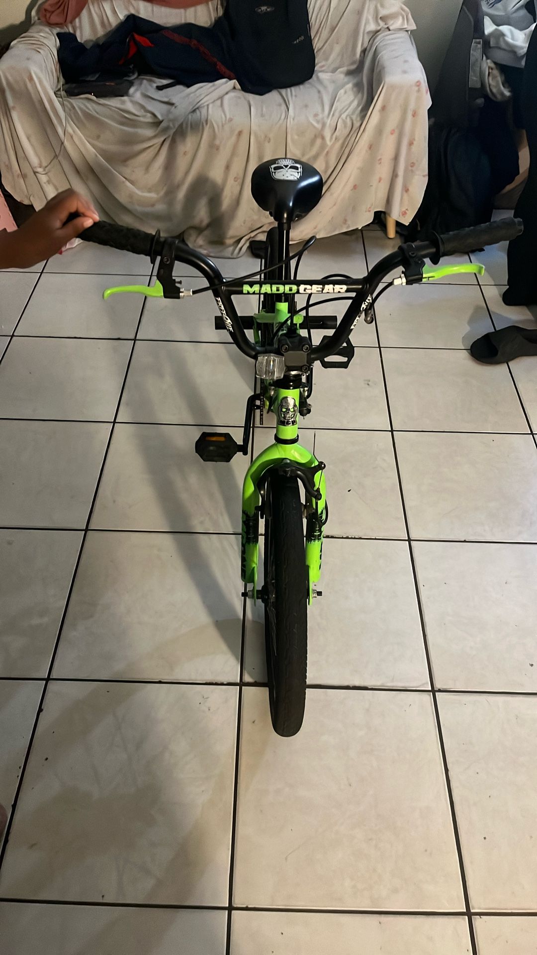 green bikes with pegs