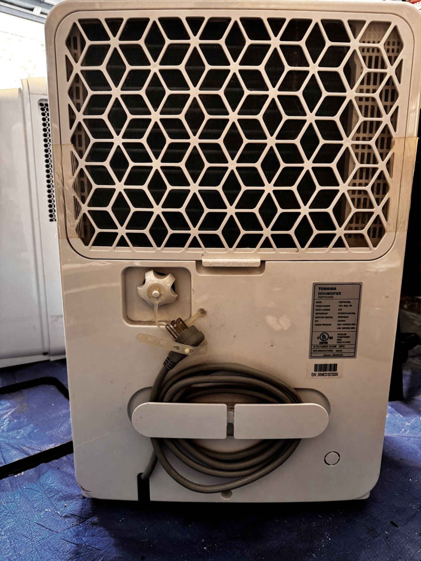 Toshiba 70-Pint Dehumidifiers (2 Units) – Excellent Condition