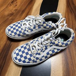 Vans Blue & White Checkered Sneakers