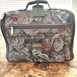 1980s Vintage Jaguar Floral Luggage - Carry On - Pristine Condition