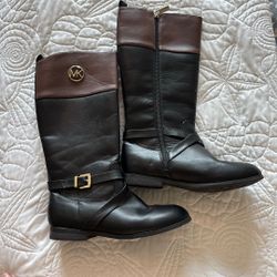 Girls Michael Kors Two Tone Riding Boots Size 6US