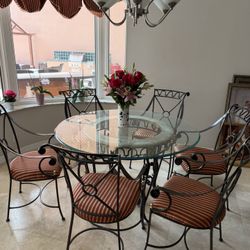 Glass Kitchen Table With 6 Chairs - Moving Sale