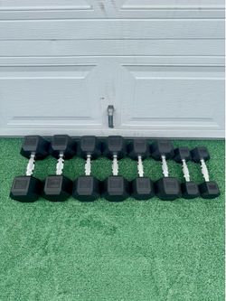 Rubber Coated Dumbbell Set (NEW)