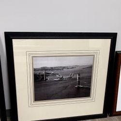 Framed Pan Am Clipper Aviation Print – Golden Gate Bridge Construction
