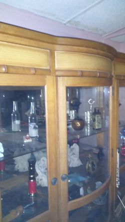 Wooden Glass display case antique model