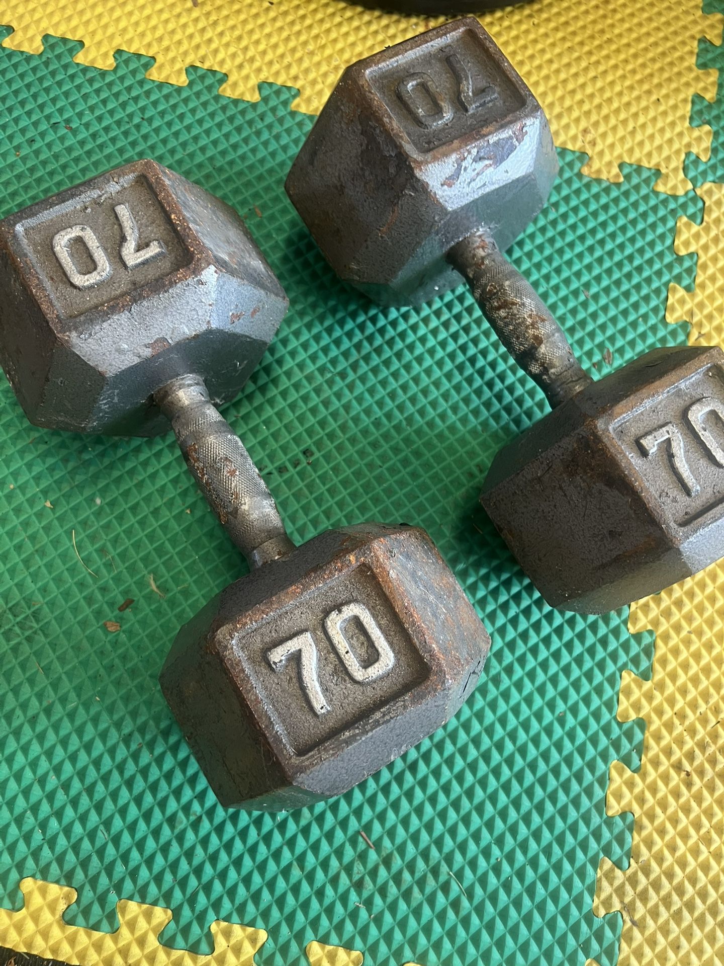 Pair Of 70LB Dumbbells