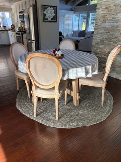54-inch round Dining Table & chairs