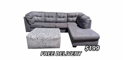 SECTIONAL SOFA COUCH WITH OTTOMAN FREE DELIVERY
