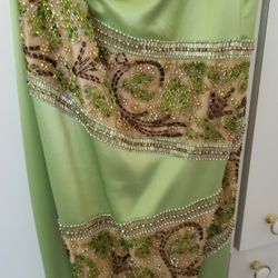 Women One Shoulder Night Dress Size 6 Maybe 7 Beaded 