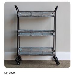 3 Tier Galvanized Metal Bar 