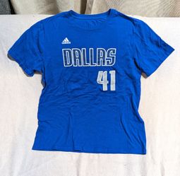 Dallas Mavericks Dirk Nowitzki - Blue Adidas Jersey Shirt