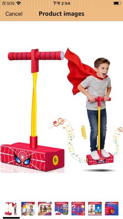 Pogo Stick Foam Pogo Jumper for Kids: Cool Toys for Boys 4-6, Outdoor Toys for Kids Ages 4-8, Toys for 3 4 5 6 7 8 9 10 11 12 Year Old Boys, 3+ Year O