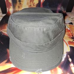 DECKY FLAT TOP ARMY GREEN CAP/ HAT SIZE SM-MED. NEW...ADULT OWNED AND KEPT IN A SMOKE FREE HOME...$5 FIRM...