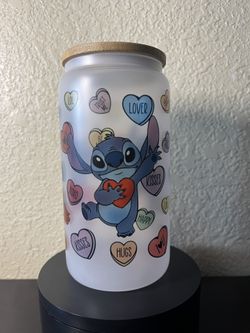 Valentines Day Custom Glass Cup