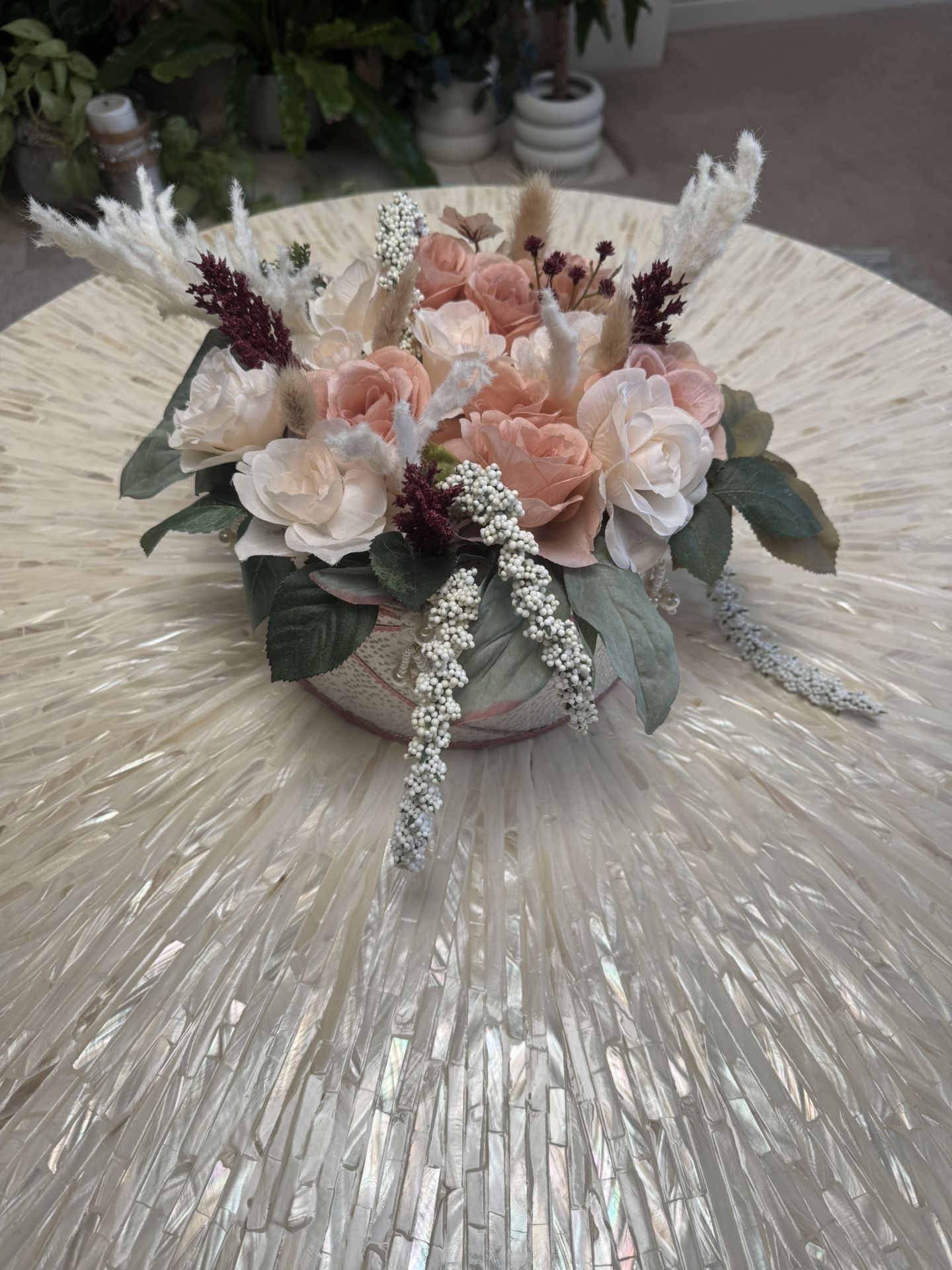 Handmade Floral Centerpiece πΈ New! Rustic Faux Flower Arrangement - Pickup/Delivery in Fremont