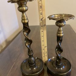 Pair Of Vintage Maitland Smith Bronze & Brass Barley Twist Candle Stick  Holders for Sale in Chandler, AZ - OfferUp