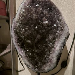 77.60 Lbs Amethyst Rock With Black Stand 