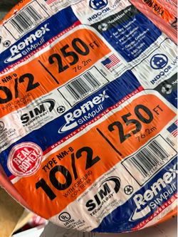 10/2 wire 250ft Romex copper electric cable  (price is firm )