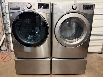 VERY NICE LG  THINQ WASHER AND  ELECTRIC DRYER SET VERY GOOD CONDITIONS