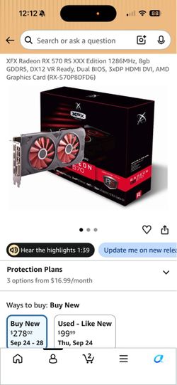 XFX Radeon RX 570 RS XXX Edition GPU