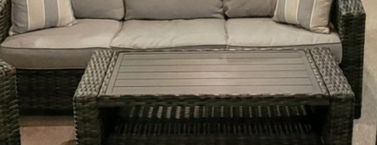 Outdoor Sofa + 2 Chairs + Ottoman (Patio)