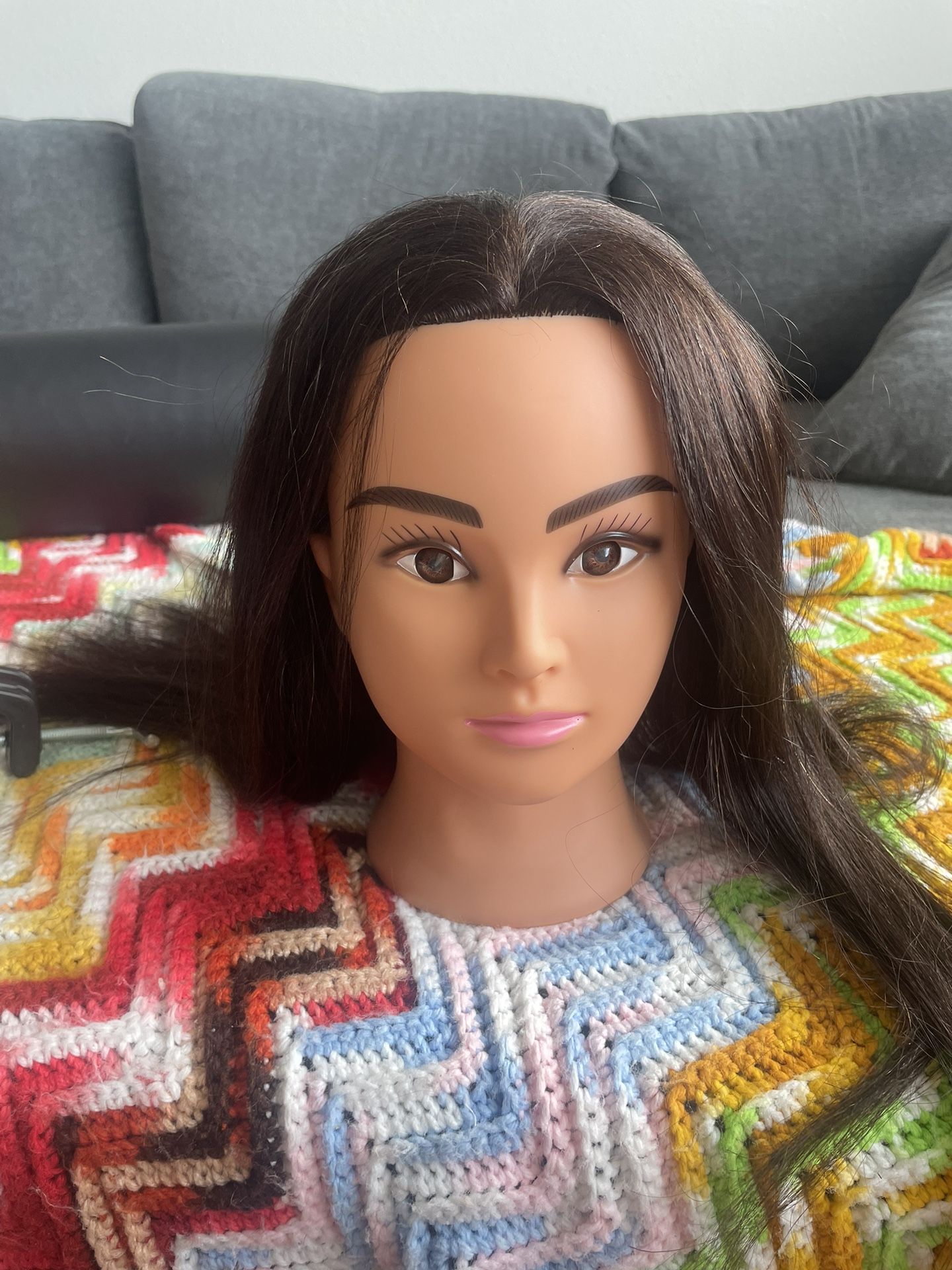 24-26 Inch Hair Head Mannequin With Clamp